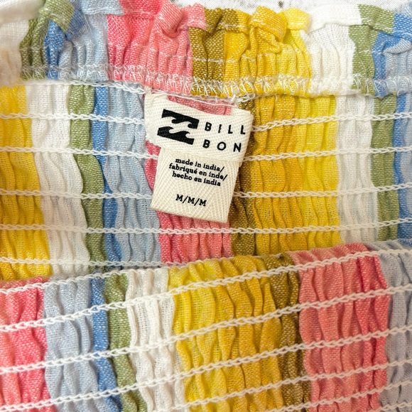 Billabong Keep Your Cool Stripe Ruffle Crop Tank Top Size M Medium NWT - Picture 3 of 11